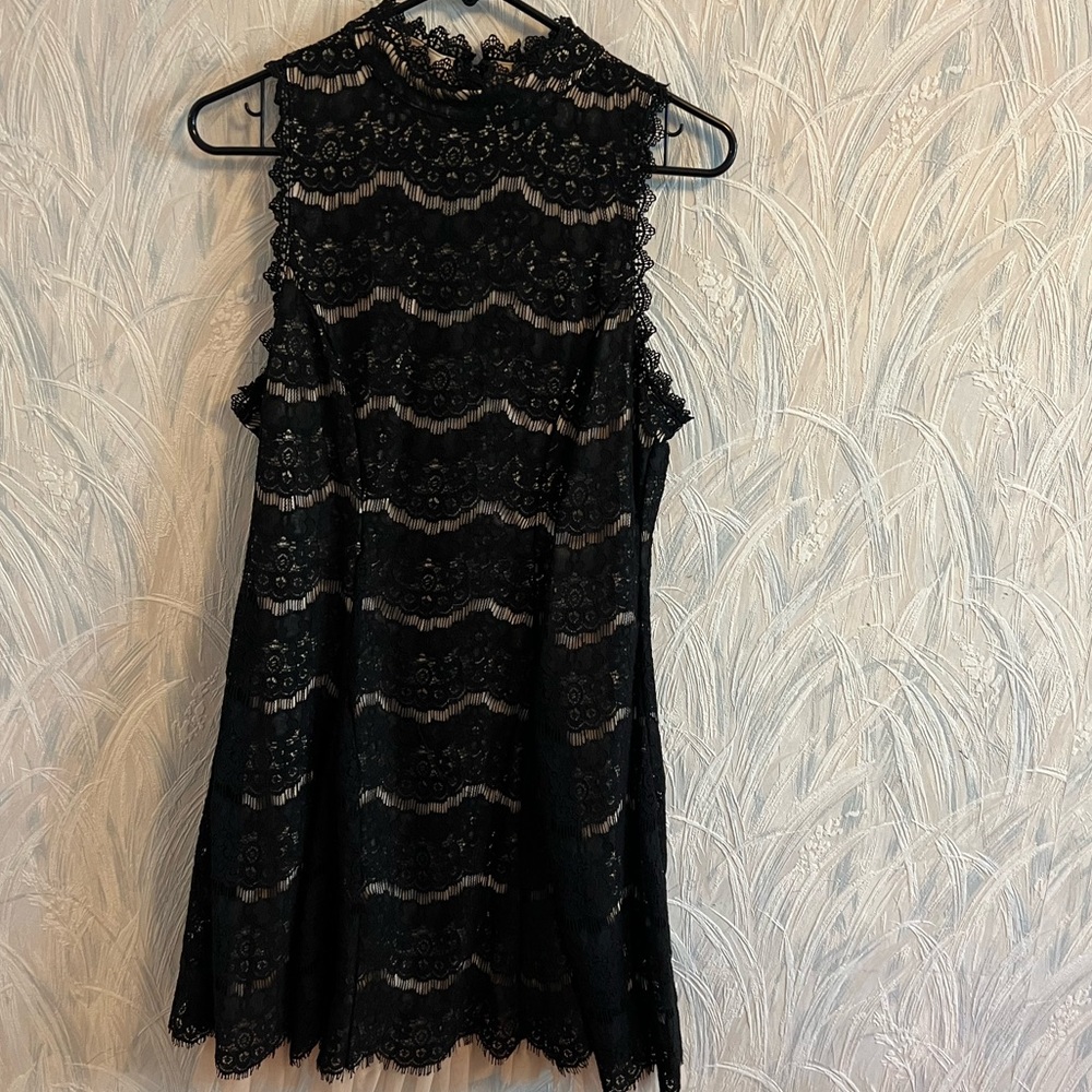 A Line Black Lace Cocktail Dress